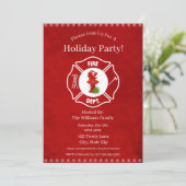 Brandweer Kerstfeestviering Kaart (Staand voorkant)