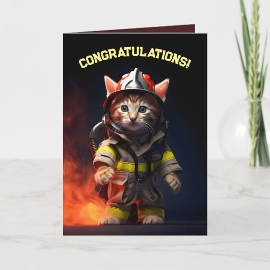 Brandweer Kitten Bedankkaart (Voorkant)