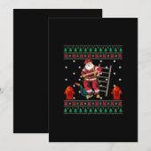 Brandweer Lelijk Kersttrui Xmas Jongens Meisjes Feestdagenkaart (Voorkant / Achterkant)