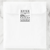 Brandweer Lelijke Kerst | Brandweergeschenken Vierkante Sticker (Tas)