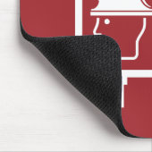 Brandweer lift veiligheidsbord muismat (Hoek)