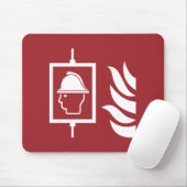 Brandweer lift veiligheidsbord muismat (Met muis)