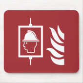 Brandweer lift veiligheidsbord muismat (Voorkant)