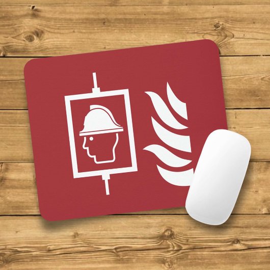 Brandweer lift veiligheidsbord muismat