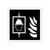 Brandweer lift veiligheidsbord rubberstempel (Afrduk)