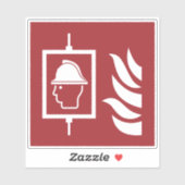 Brandweer lift veiligheidsbord sticker (Vel)