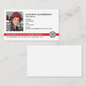 Brandweer Logo Brandweerman Foto Visitekaartje (Voorkant / Achterkant)