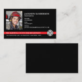 Brandweer Logo Brandweerman Foto Visitekaartje (Voorkant / Achterkant)