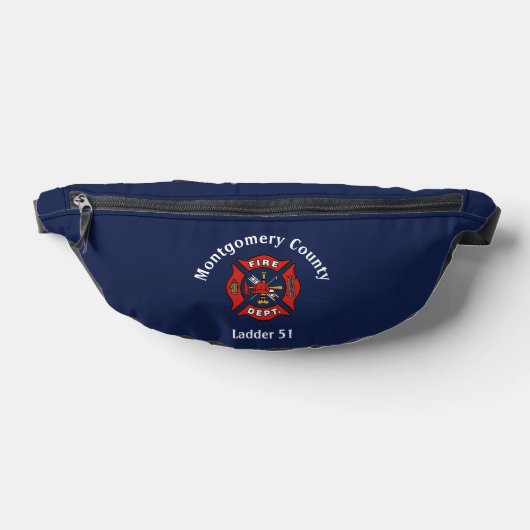 Brandweer Logo Custom Blue Heuptasje (Liggend)