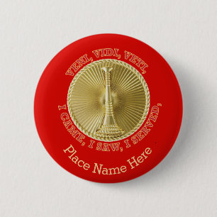 Brandweer Luitenant Medallion Ronde Button 5,7 Cm