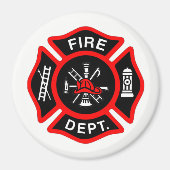 Brandweer Maltese Cross Magnet (Voorkant)