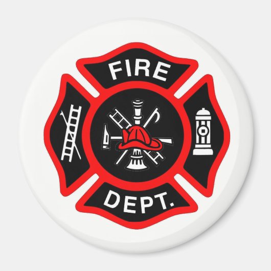 Brandweer Maltese Cross Magnet (Voorkant)