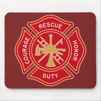 Brandweer Maltese Kruis Embleem Muismat