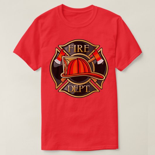 Brandweer Maltese kruising met Fir T-shirt (Design voorkant)