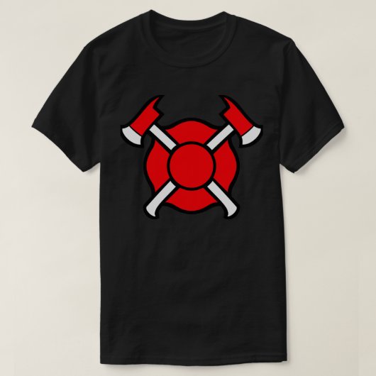 Brandweer Maltese kruissymbool T-shirt (Design voorkant)