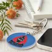 Brandweer Moed In Actie Acryl Sleutelhanger (Voorkant Rechts)