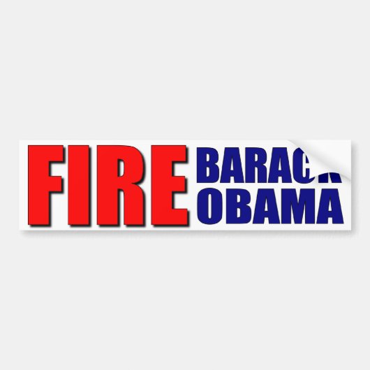 Brandweer Obama Bumpersticker (Voorkant)