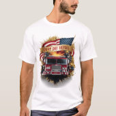 Brandweer onder de vlag t-shirt (Voorkant)