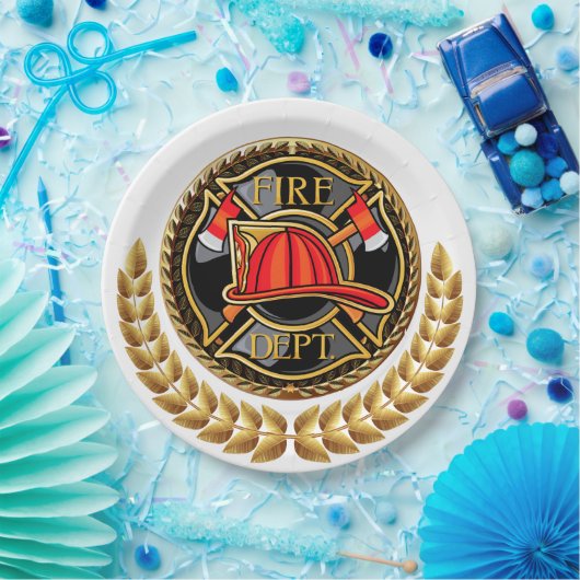 brandweer partygoederen papieren bordje (Feest)