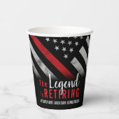 Brandweer pensioen brandweer partij papieren bekers (Achterkant)