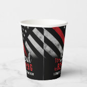 Brandweer pensioen brandweer partij papieren bekers (Rechts)