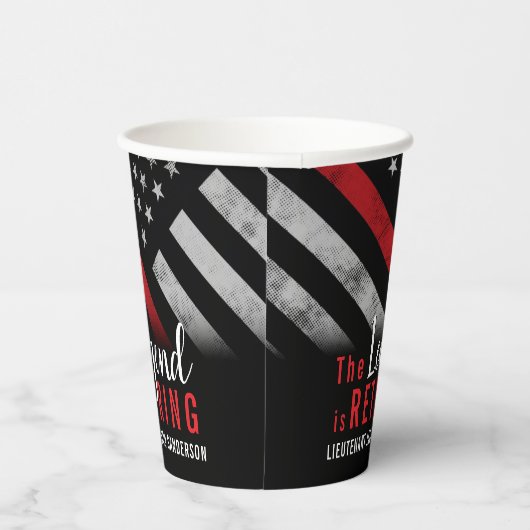 Brandweer pensioen brandweer partij papieren bekers (Rechts)