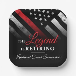 Brandweer pensioen brandweer partij papieren bordje