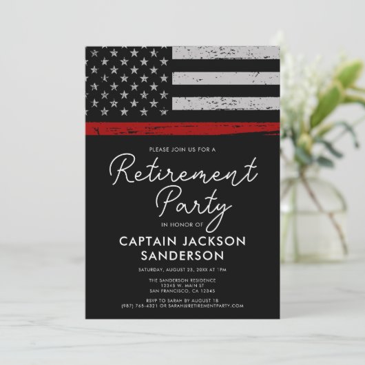 Brandweer Pensioen Partij Brandweer Kaart (Staand voorkant)