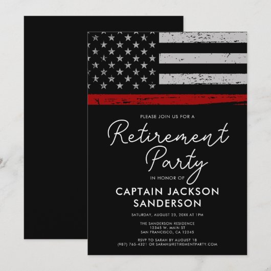 Brandweer Pensioen Partij Brandweer Kaart (Voorkant / Achterkant)