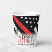 Brandweer Pensioen Partij Brandweer Papieren Bekers (Achterkant)