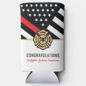 Brandweer Pensioen Partij Brandweer Seltzer Blikjeskoeler (Voorkant)