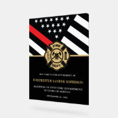 Brandweer Pensioen Welkom Acryl Bord (Hoek)