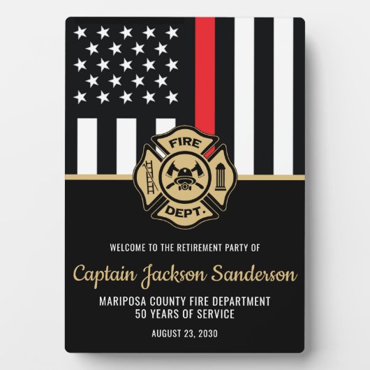 Brandweer Pensioen Welkom Fotoplaat (voorkant)