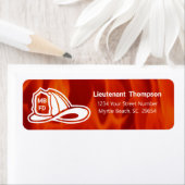 Brandweer Pet brandt rood terugzendlabel Etiket (Insitu)