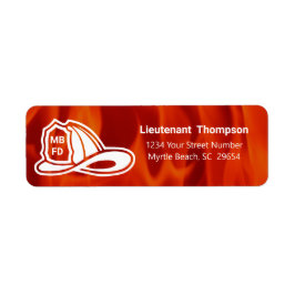 Brandweer Pet brandt rood terugzendlabel Etiket