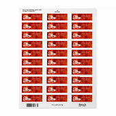 Brandweer Pet brandt rood terugzendlabel Etiket (Full Sheet)