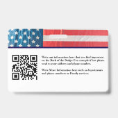Brandweer Qr Code Foto Naam ID Kaart Badge (Achterkant)