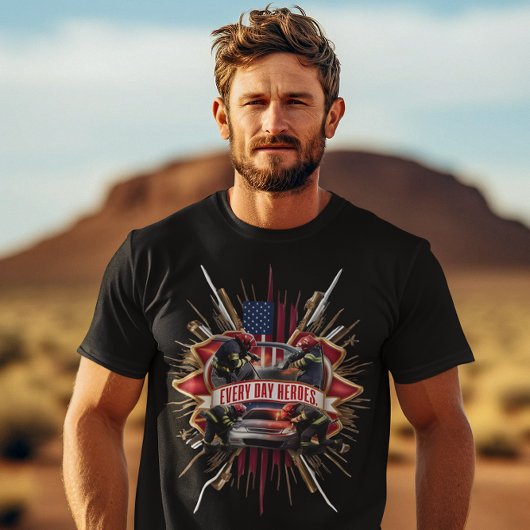 Brandweer redding auto ongeluk t-shirt