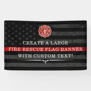 Brandweer Reddings Thema Amerikaanse Vlag Donkere Spandoek