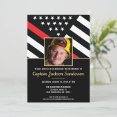 Brandweer Retirement Party Foto Kaart (Staand voorkant)