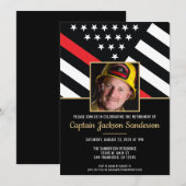 Brandweer Retirement Party Foto Kaart (Voorkant / Achterkant)