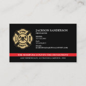 Brandweer Rode lijn Custom Logo Visitekaartje (Voorkant)