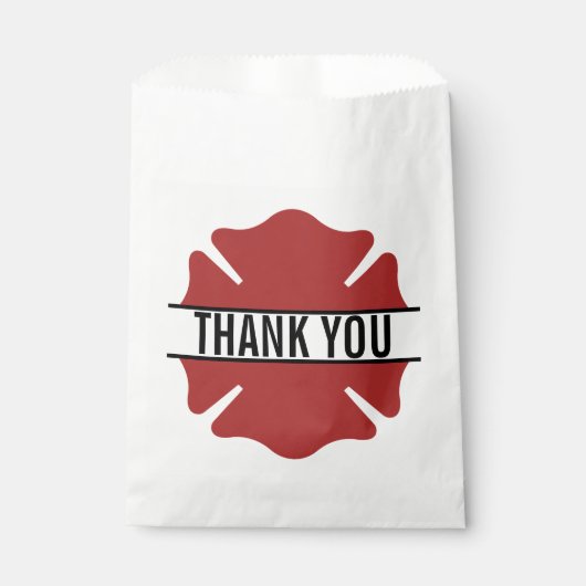 Brandweer Rode Logo Symbool Dank U Bedankzakje (Voorkant)