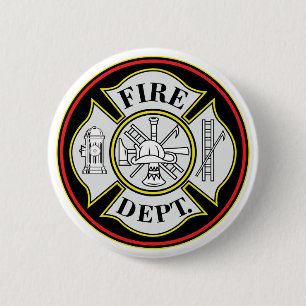 Brandweer Ronde Badge Button 5,7 Cm