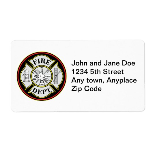 Brandweer Ronde Badge Etiket (Voorkant)