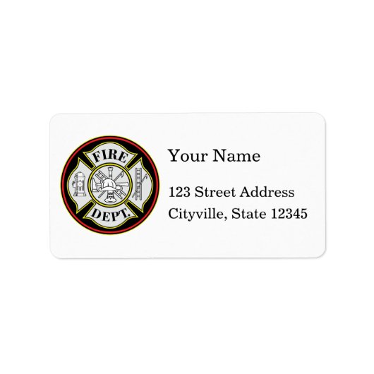 Brandweer Ronde Badge Etiket (Voorkant)