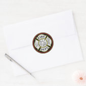 Brandweer Ronde Badge Sticker (Envelop)