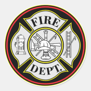 Brandweer Ronde Badge Sticker