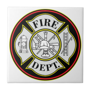 Brandweer Ronde Badge Tegeltje