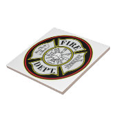 Brandweer Ronde Badge Tegeltje (Zijkant)